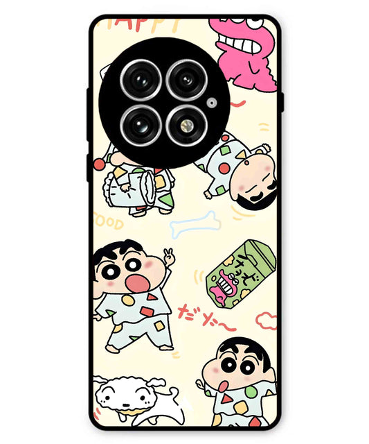 Shinchan Collage Metal Back Cover Phone Case for Oneplus 13