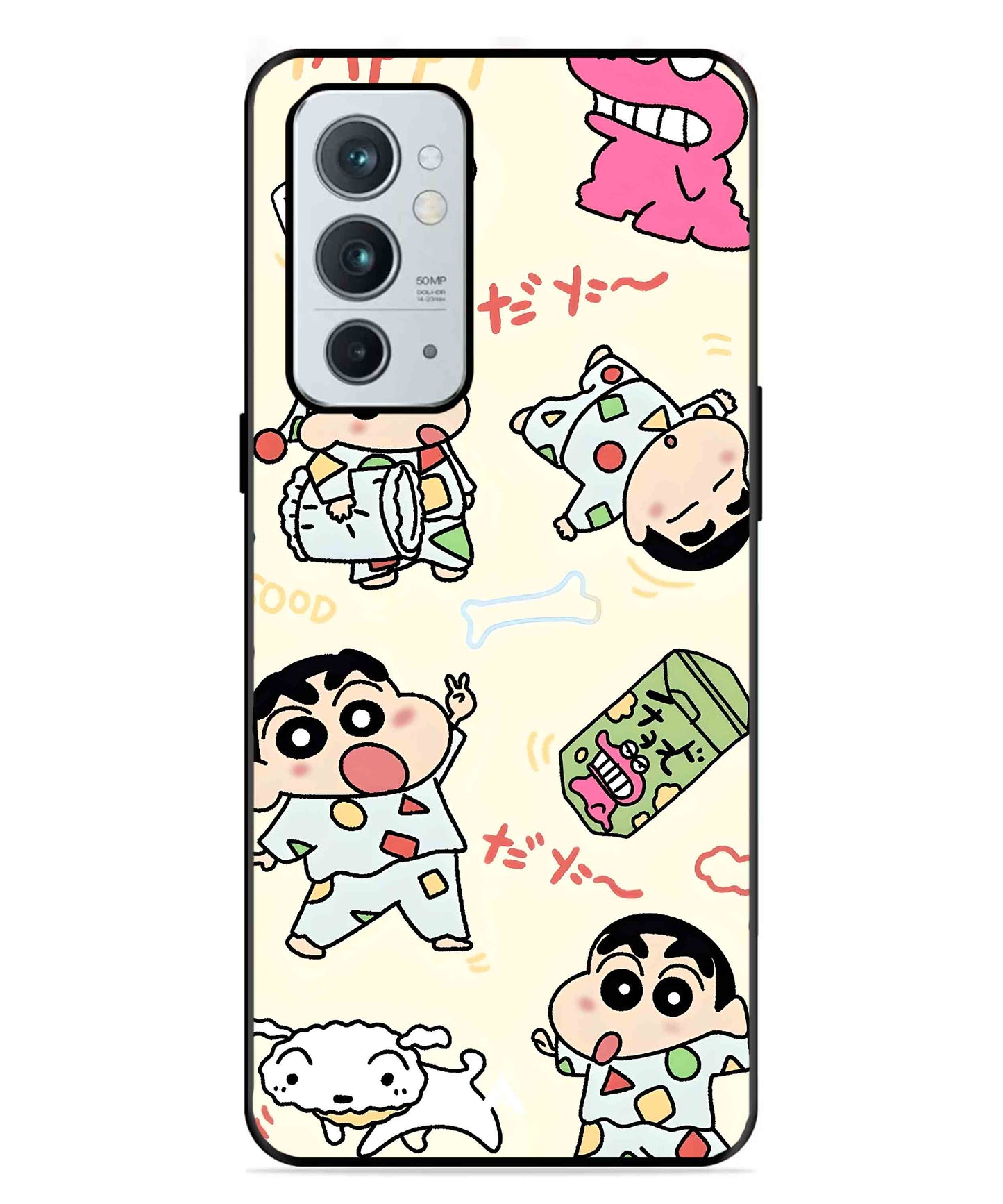 Shinchan Collage Metal Back Cover Phone Case for Oneplus 9RT