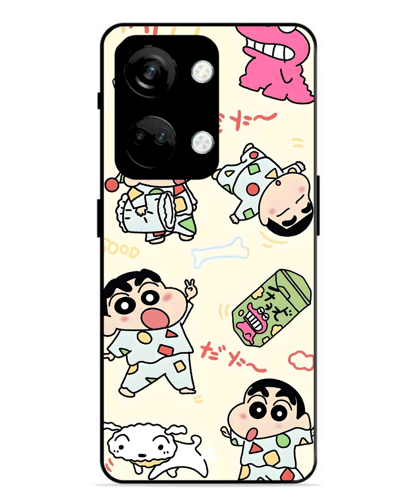 Shinchan Collage Metal Back Cover Phone Case for Oneplus Nord 3