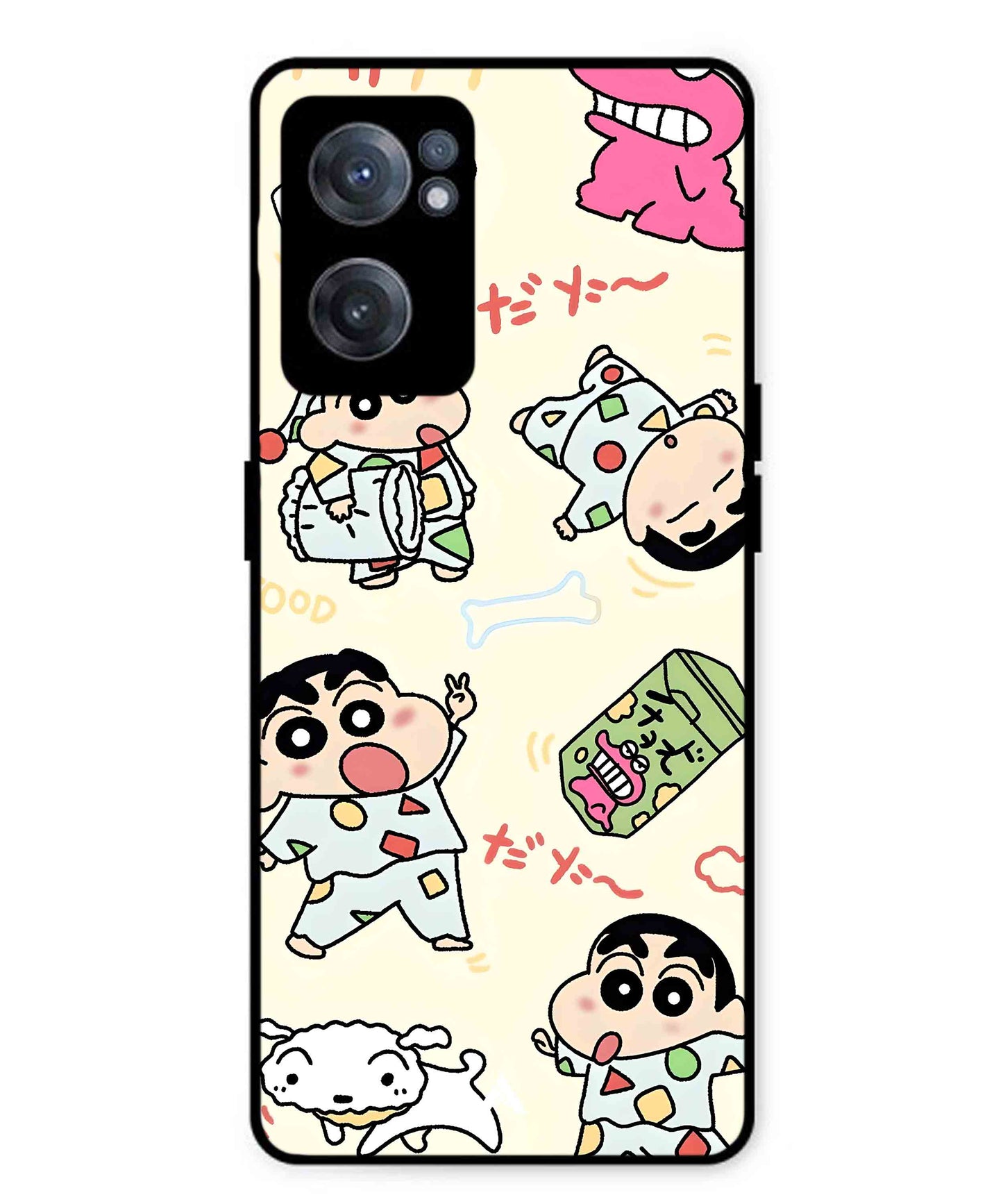 Shinchan Collage Metal Back Cover Phone Case for Oneplus Nord CE 2