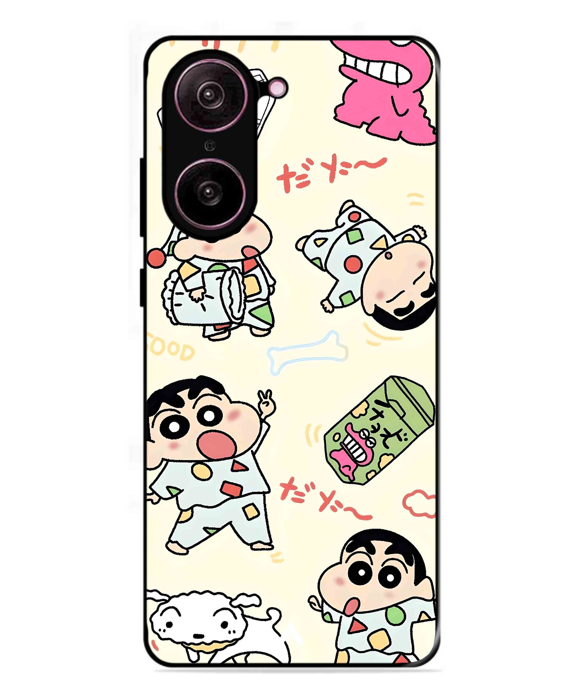 Shinchan Collage Metal Back Cover Phone Case for Oneplus Nord CE 5