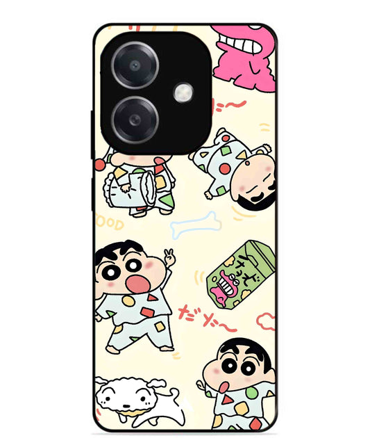 Shinchan Collage Metal Back Cover Phone Case for Oppo A3