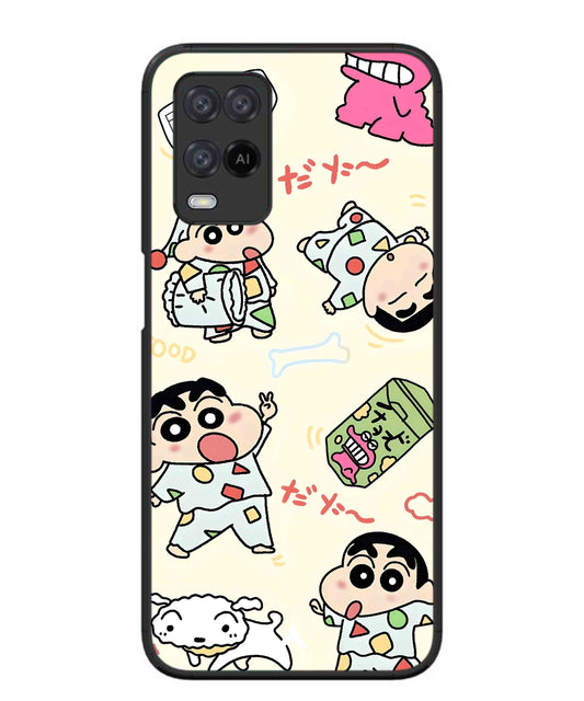 Shinchan Collage Metal Back Cover Phone Case for Oppo A54