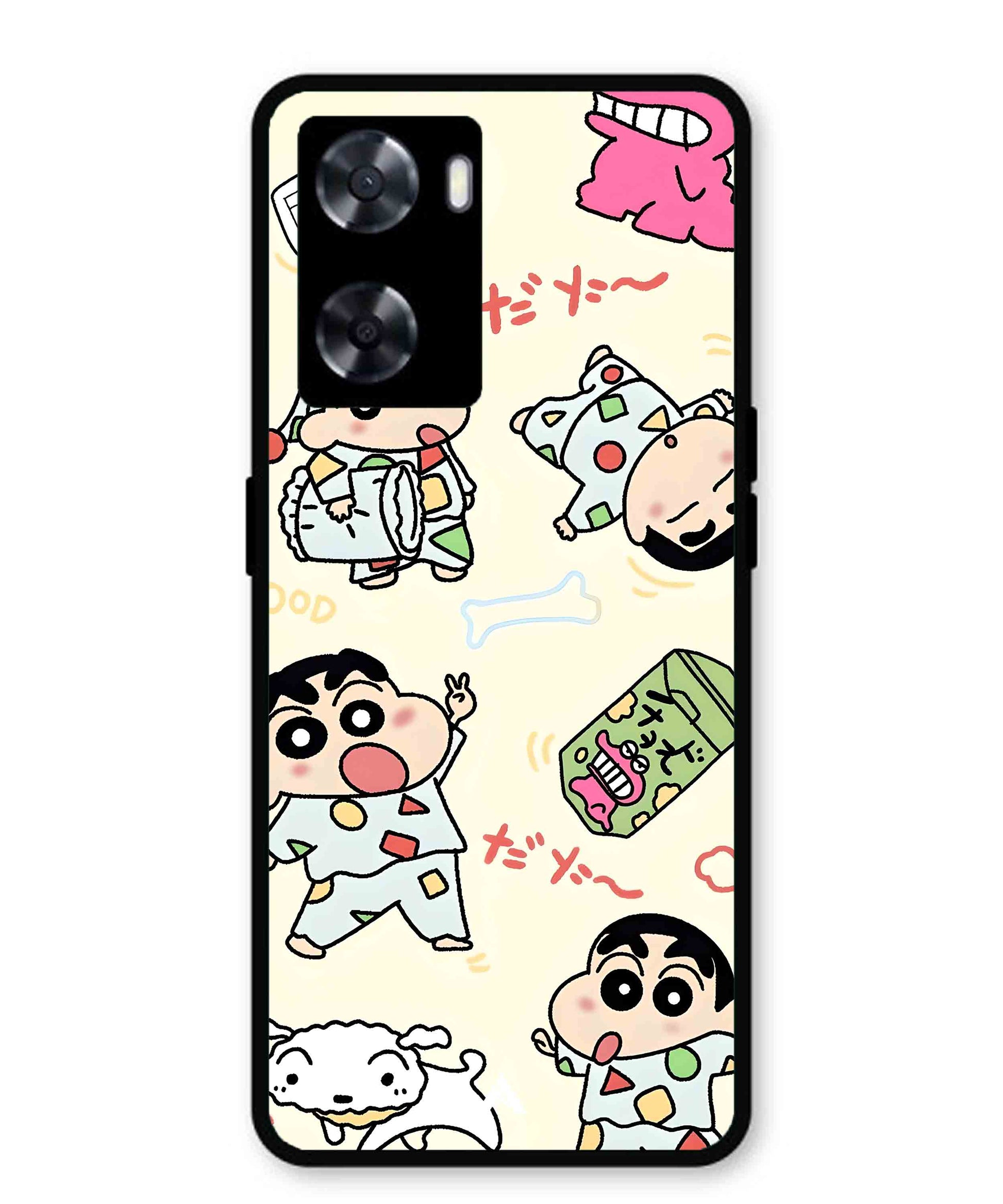Shinchan Collage Metal Back Cover Phone Case for Oppo K10
