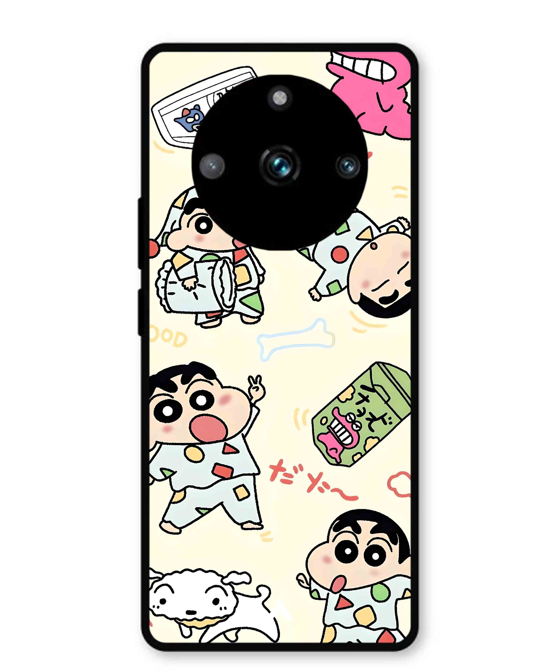 Shinchan Collage Metal Back Cover Phone Case for Realme 11 Pro