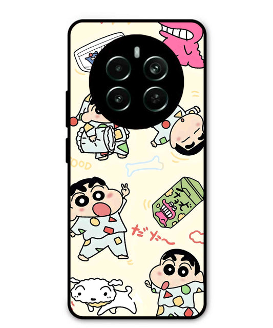 Shinchan Collage Metal Back Cover Phone Case for Realme 12 Pro Plus