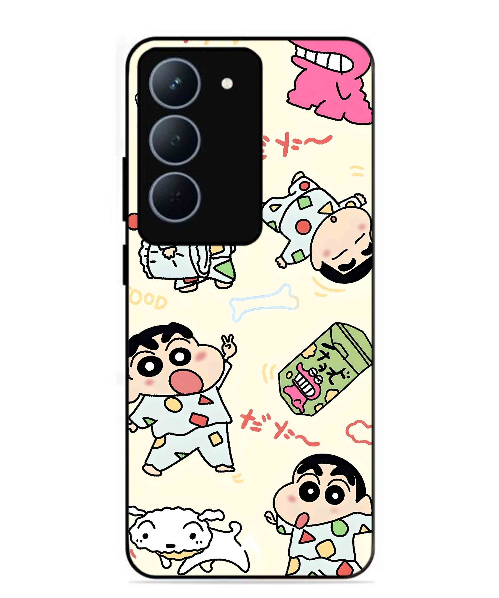 Shinchan Collage Metal Back Cover Phone Case for Realme 14X