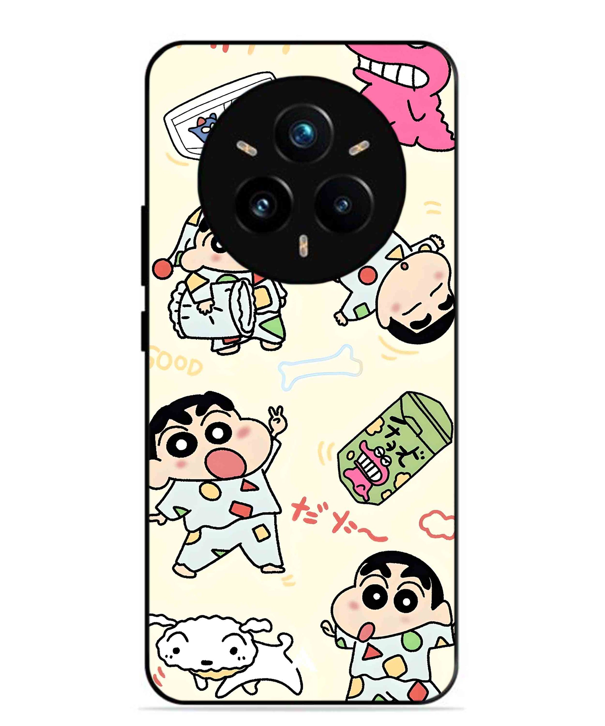Shinchan Collage Metal Back Cover Phone Case for Realme 14 Pro Plus