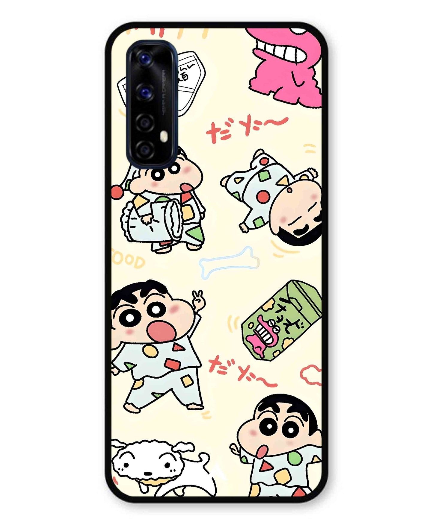Shinchan Collage Metal Back Cover Phone Case for Realme 7