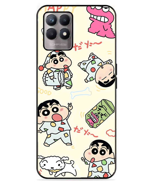 Shinchan Collage Metal Back Cover Phone Case for Realme 8 4G
