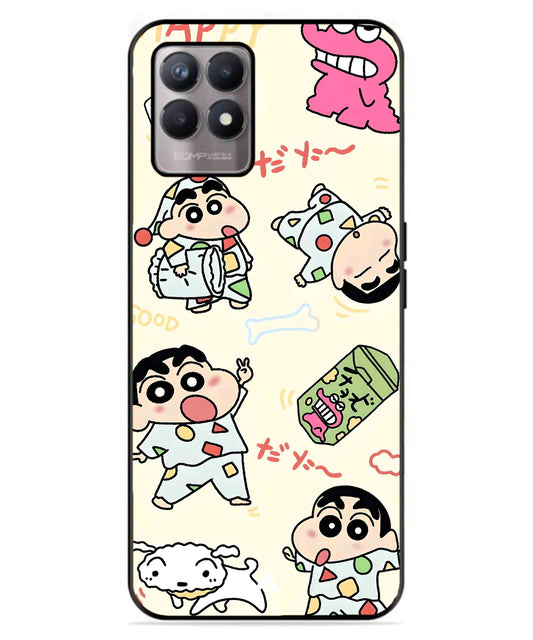 Shinchan Collage Metal Back Cover Phone Case for Realme 8 Pro
