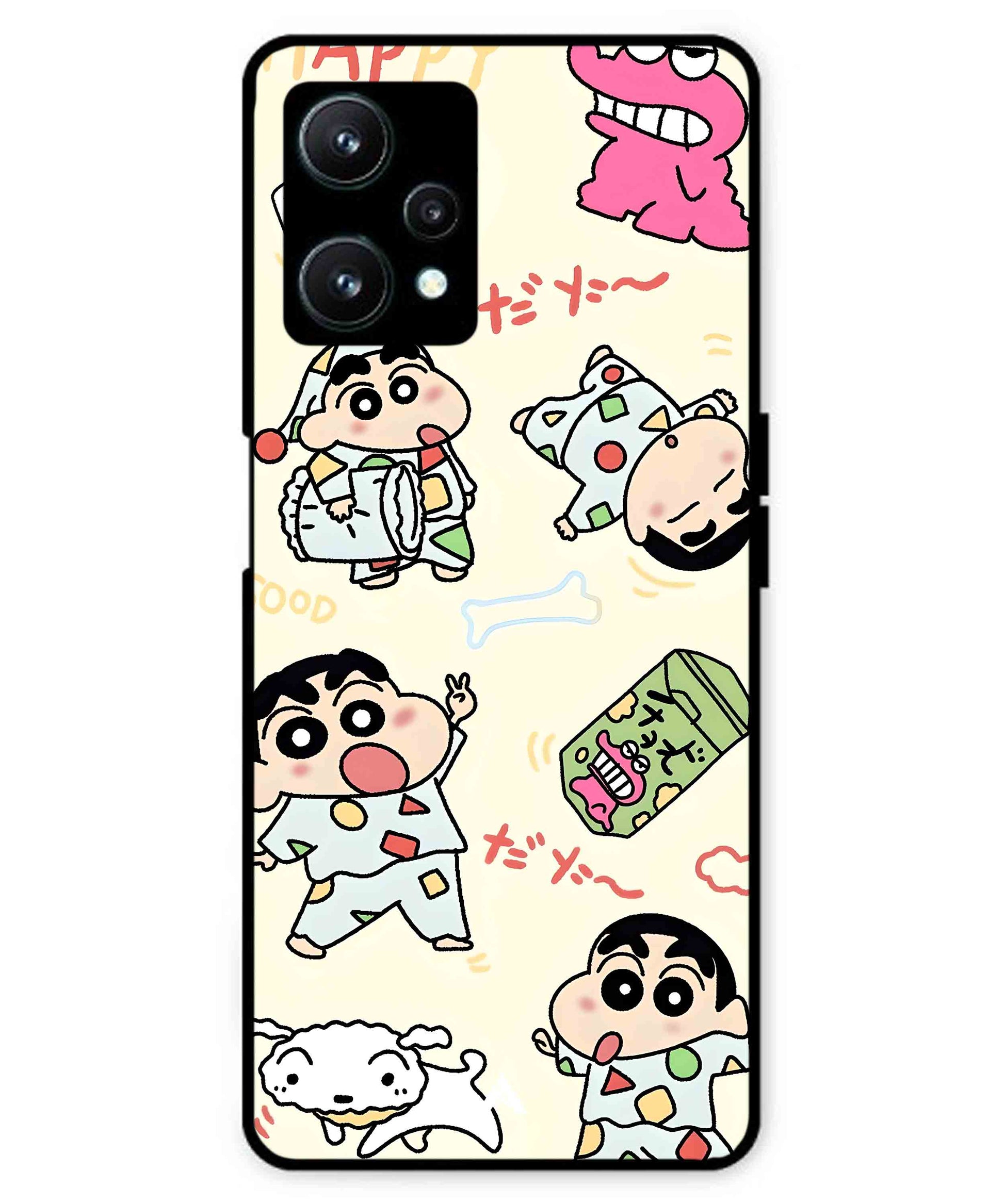 Shinchan Collage Metal Back Cover Phone Case for Realme 9 SE