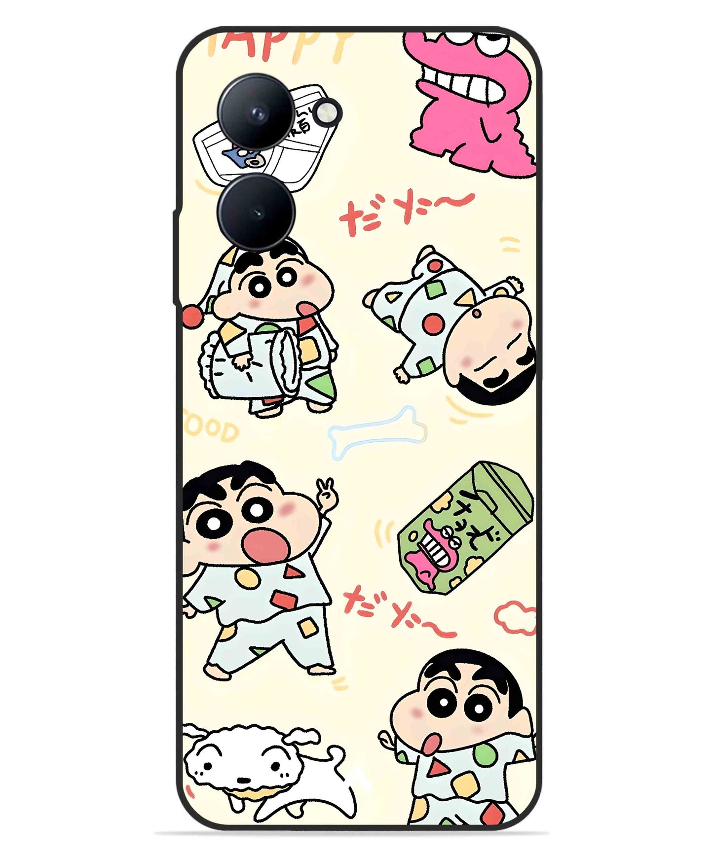 Shinchan Collage Metal Back Cover Phone Case for Realme C33