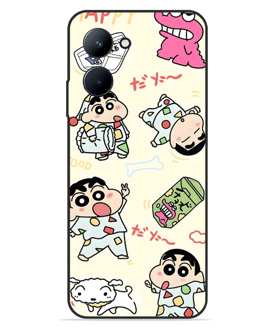 Shinchan Collage Metal Back Cover Phone Case for Realme C33