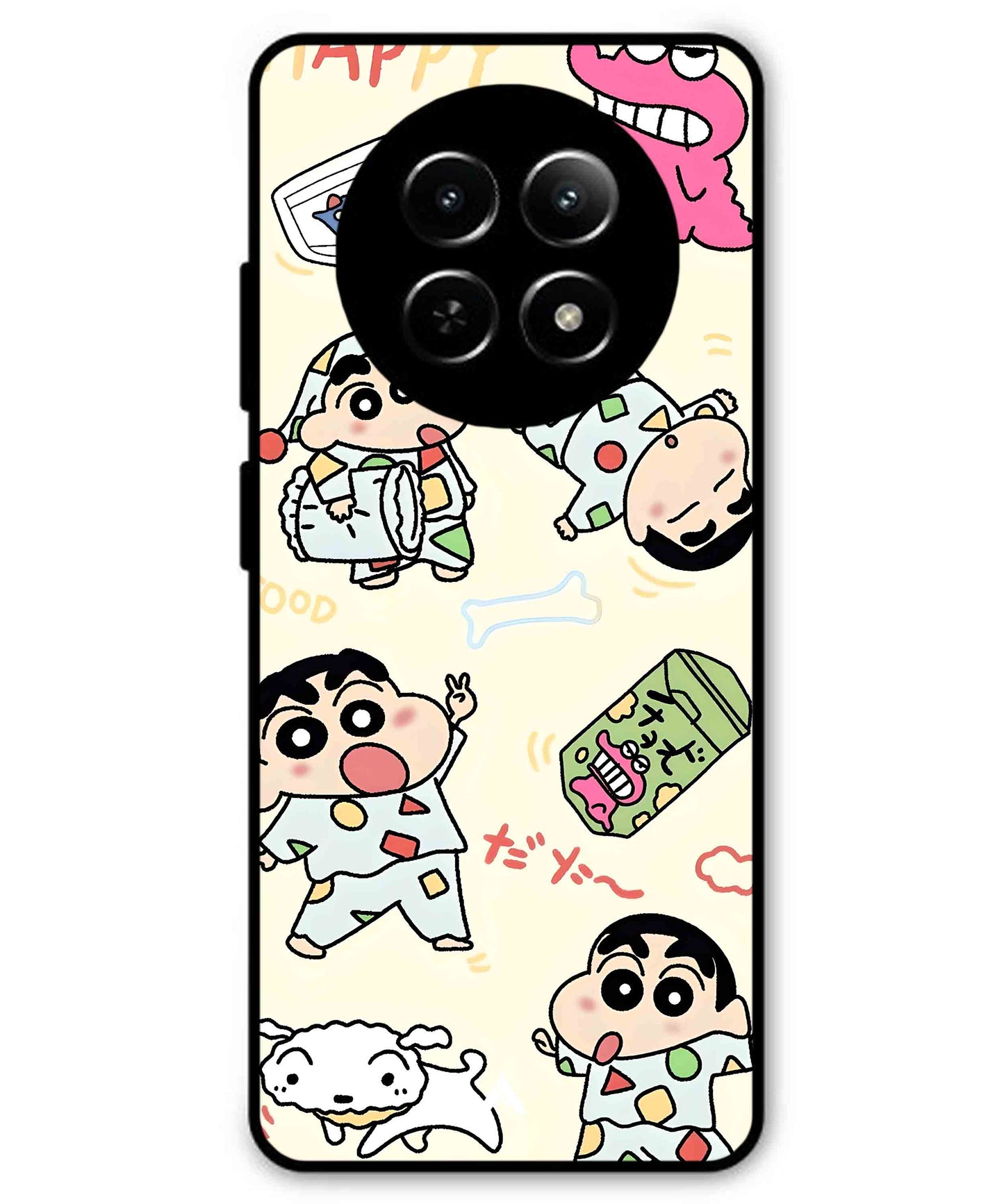 Shinchan Collage Metal Back Cover Phone Case for Realme C65