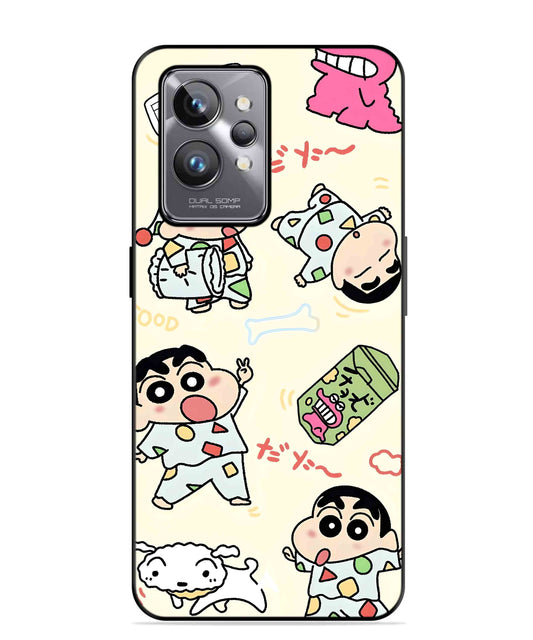 Shinchan Collage Metal Back Cover Phone Case for Realme GT 2 Pro