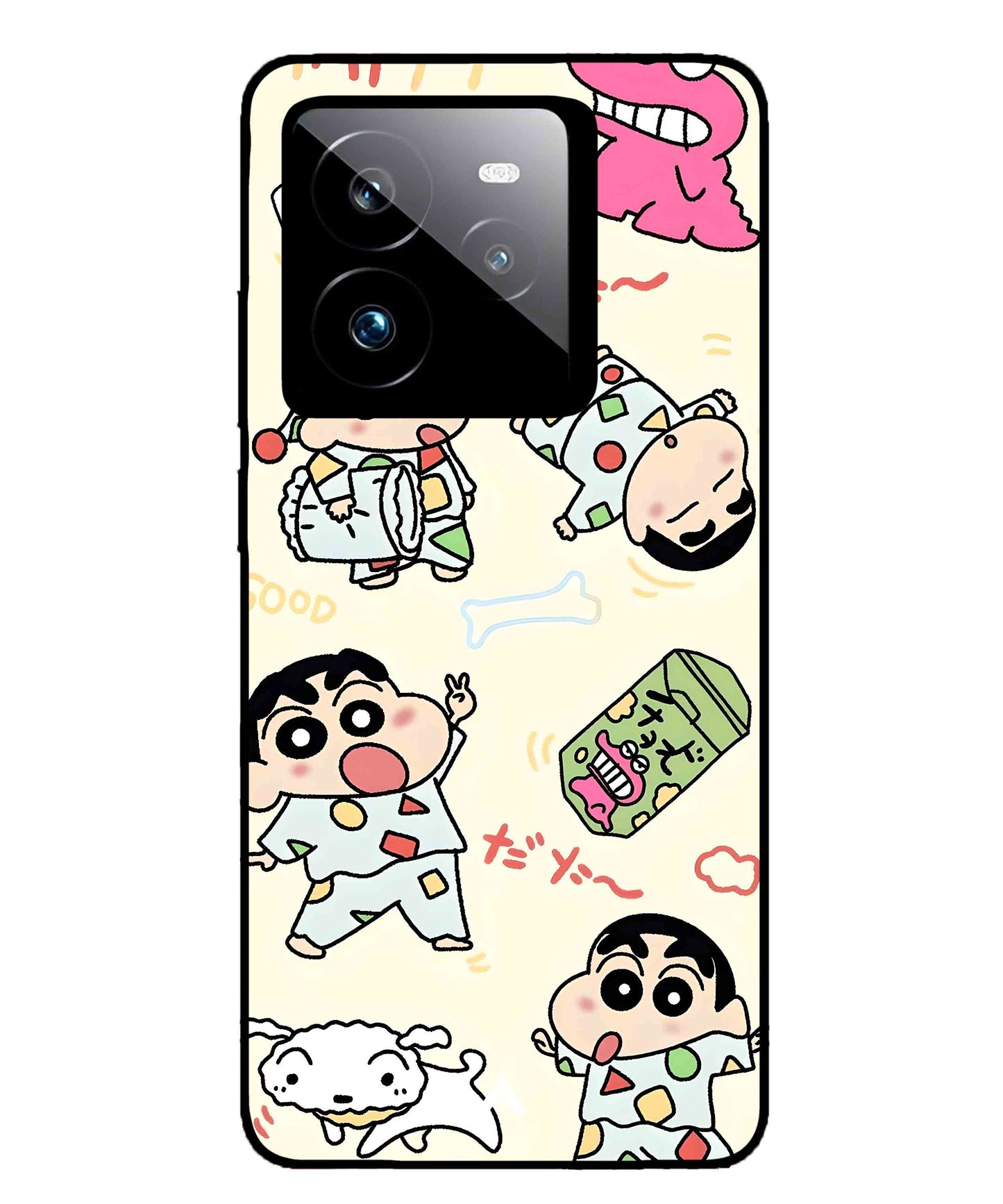 Shinchan Collage Metal Back Cover Phone Case for Realme GT 7 Pro