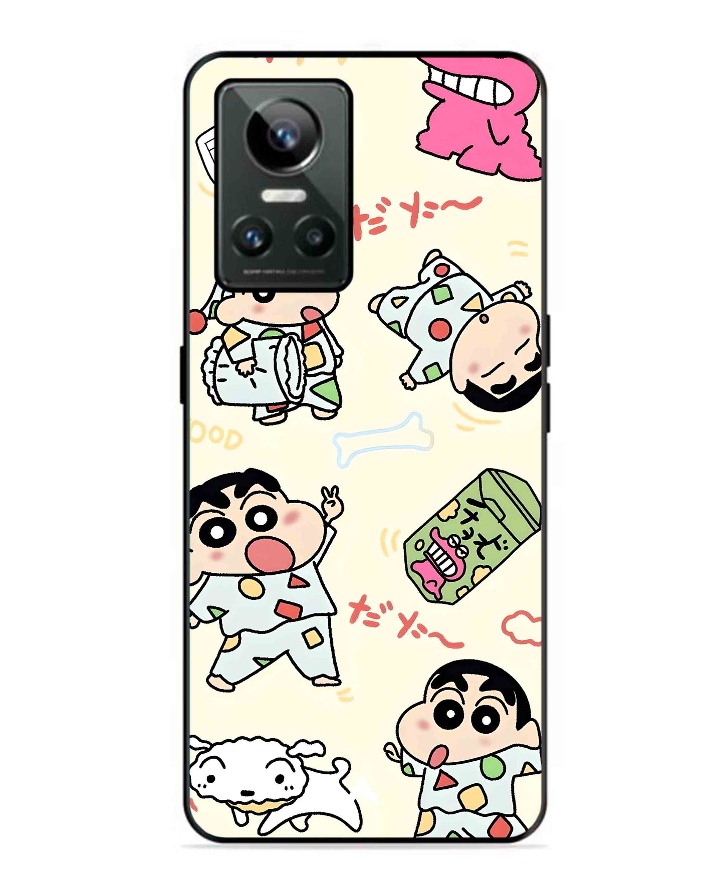 Shinchan Collage Metal Back Cover Phone Case for Realme GT Neo 3