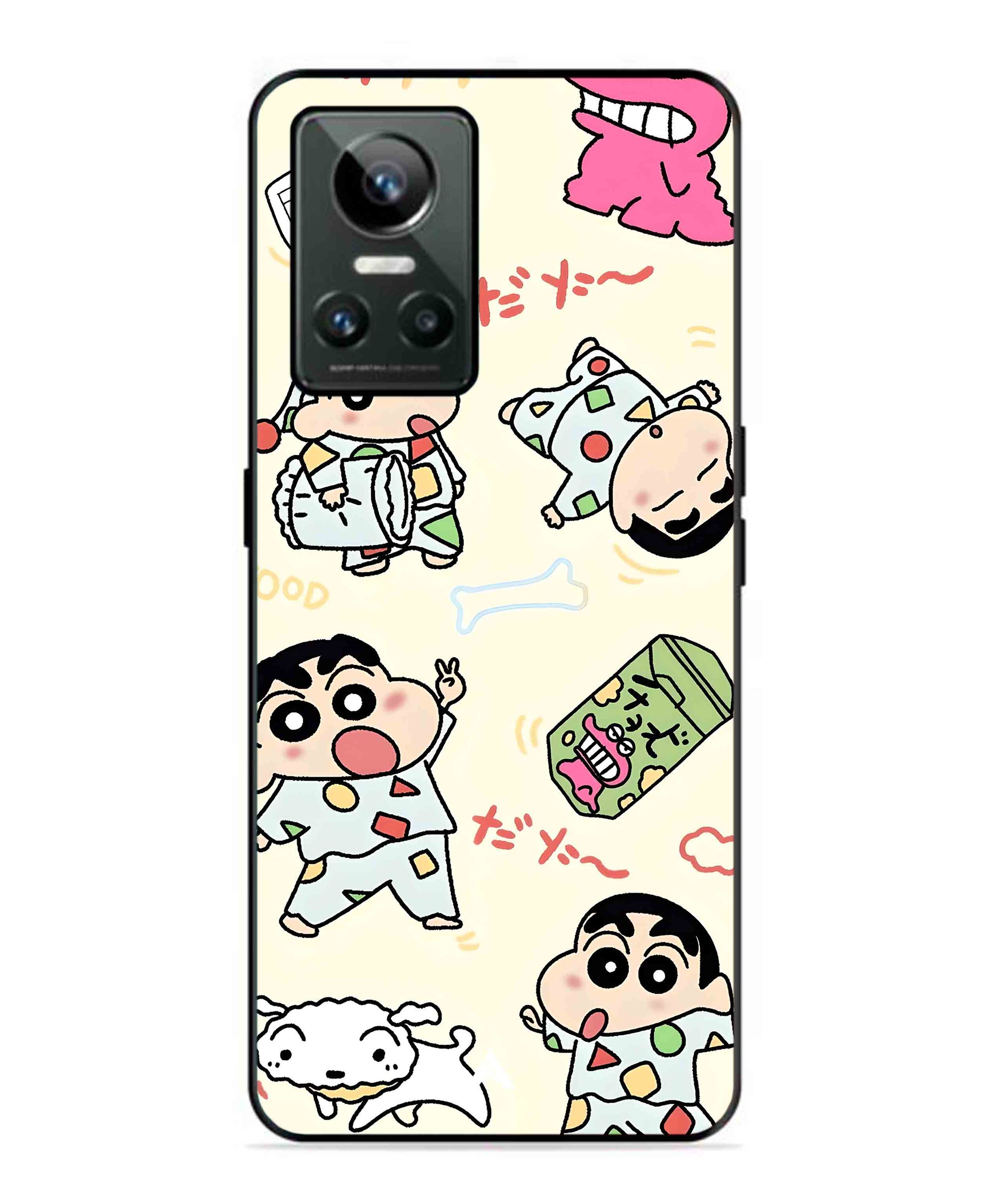 Shinchan Collage Metal Back Cover Phone Case for Realme GT Neo 3