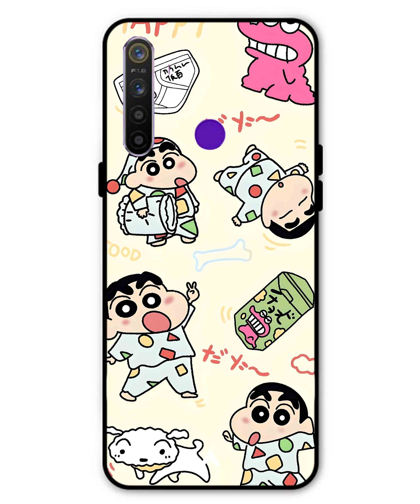 Shinchan Collage Metal Back Cover Phone Case for Realme Narzo 10