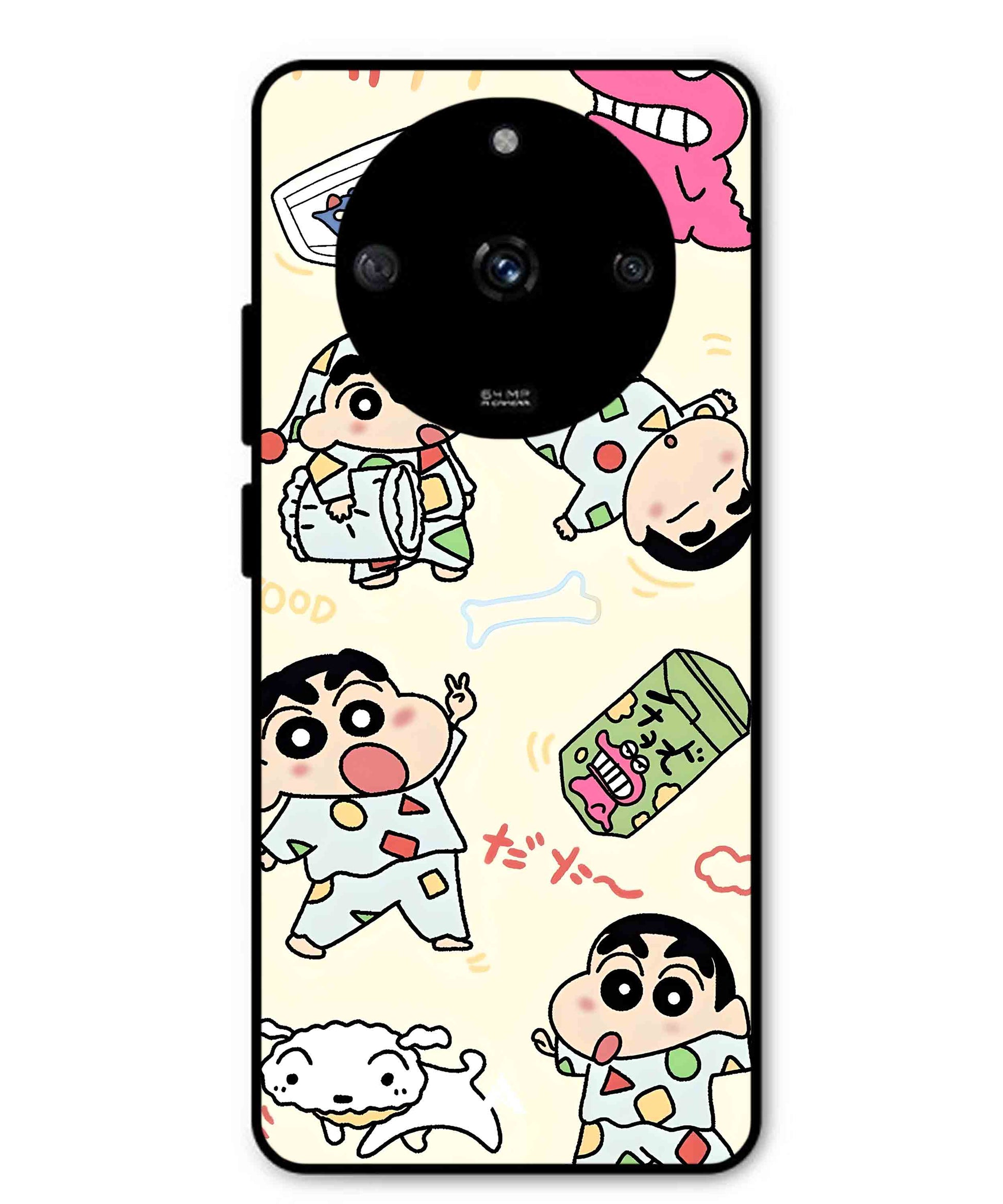 Shinchan Collage Metal Back Cover Phone Case for Realme Narzo 60