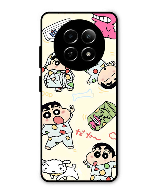 Shinchan Collage Metal Back Cover Phone Case for Realme Narzo N65