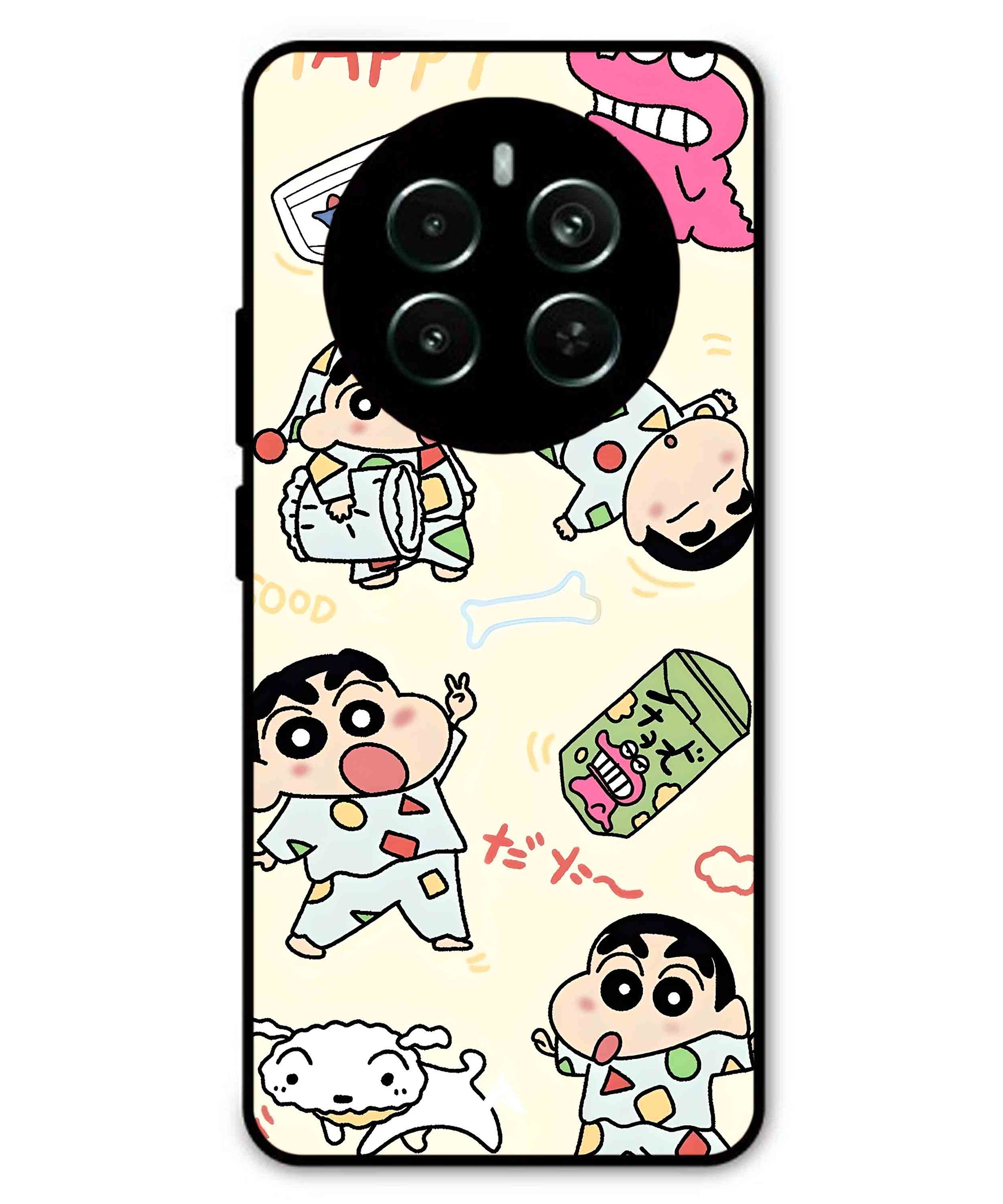 Shinchan Collage Metal Back Cover Phone Case for Realme P1 Pro