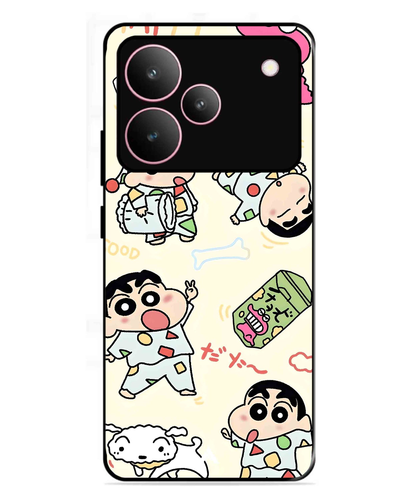 Shinchan Collage Metal Back Cover Phone Case for Realme P4