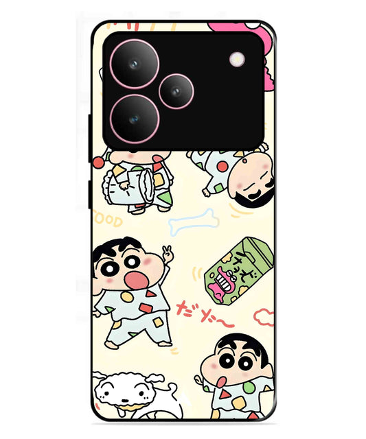 Shinchan Collage Metal Back Cover Phone Case for Realme P4
