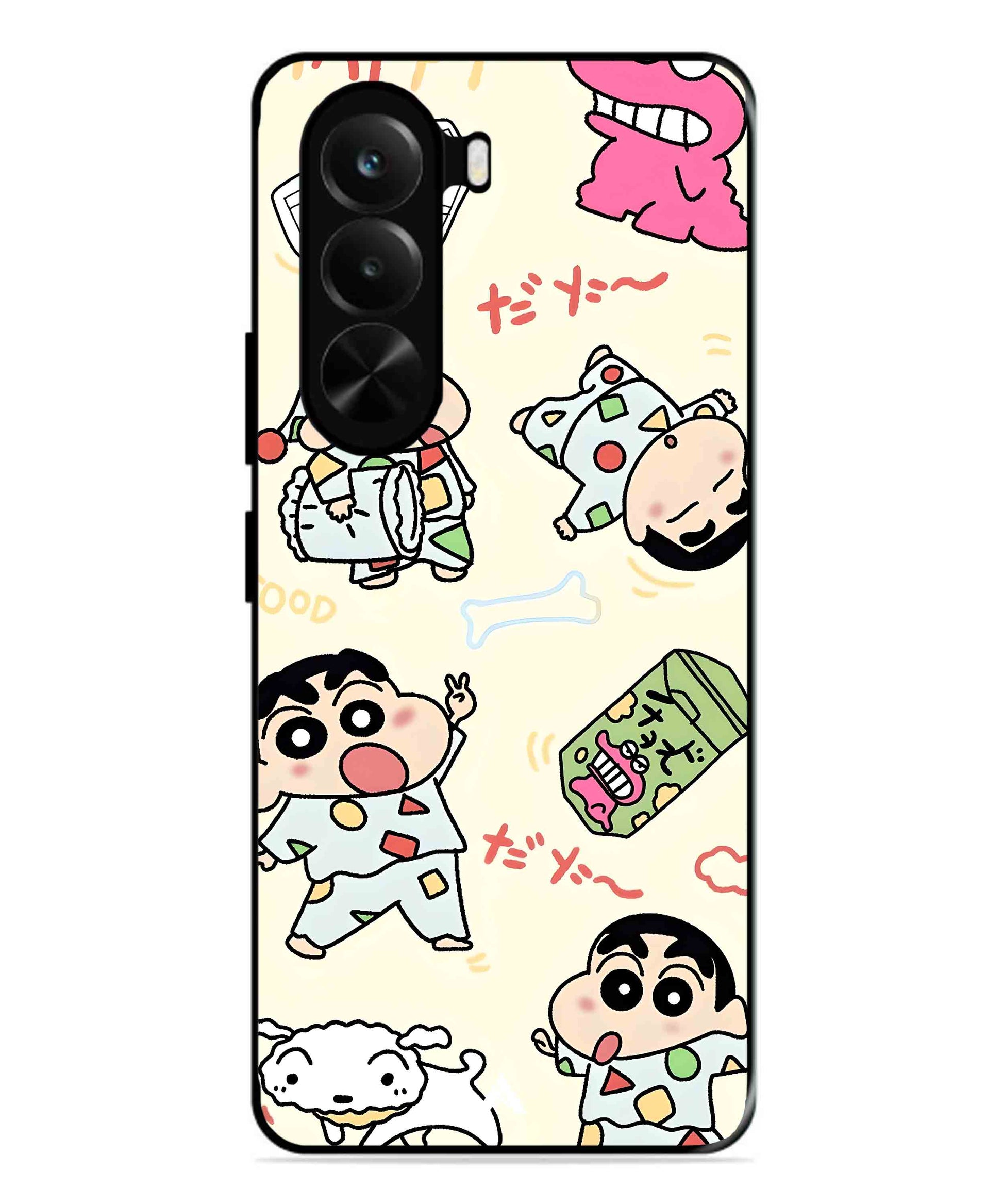 Shinchan Collage Metal Back Cover Phone Case for Realme P4X
