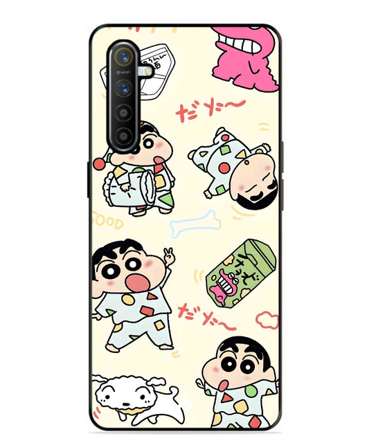 Shinchan Collage Metal Back Cover Phone Case for Realme XT