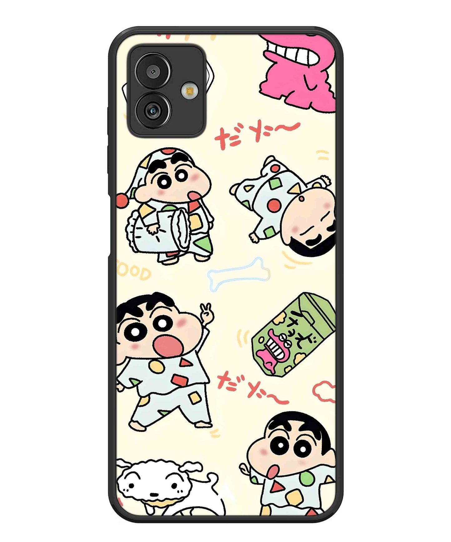 Shinchan Collage Metal Back Cover Phone Case for Samsugn Galaxy M13 5G