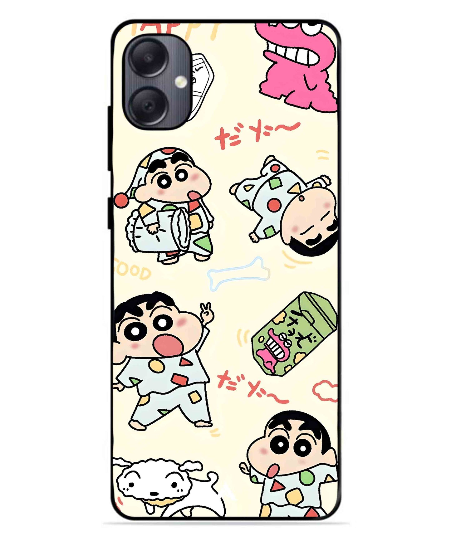 Shinchan Collage Metal Back Cover Phone Case for Samsung Galaxy A05