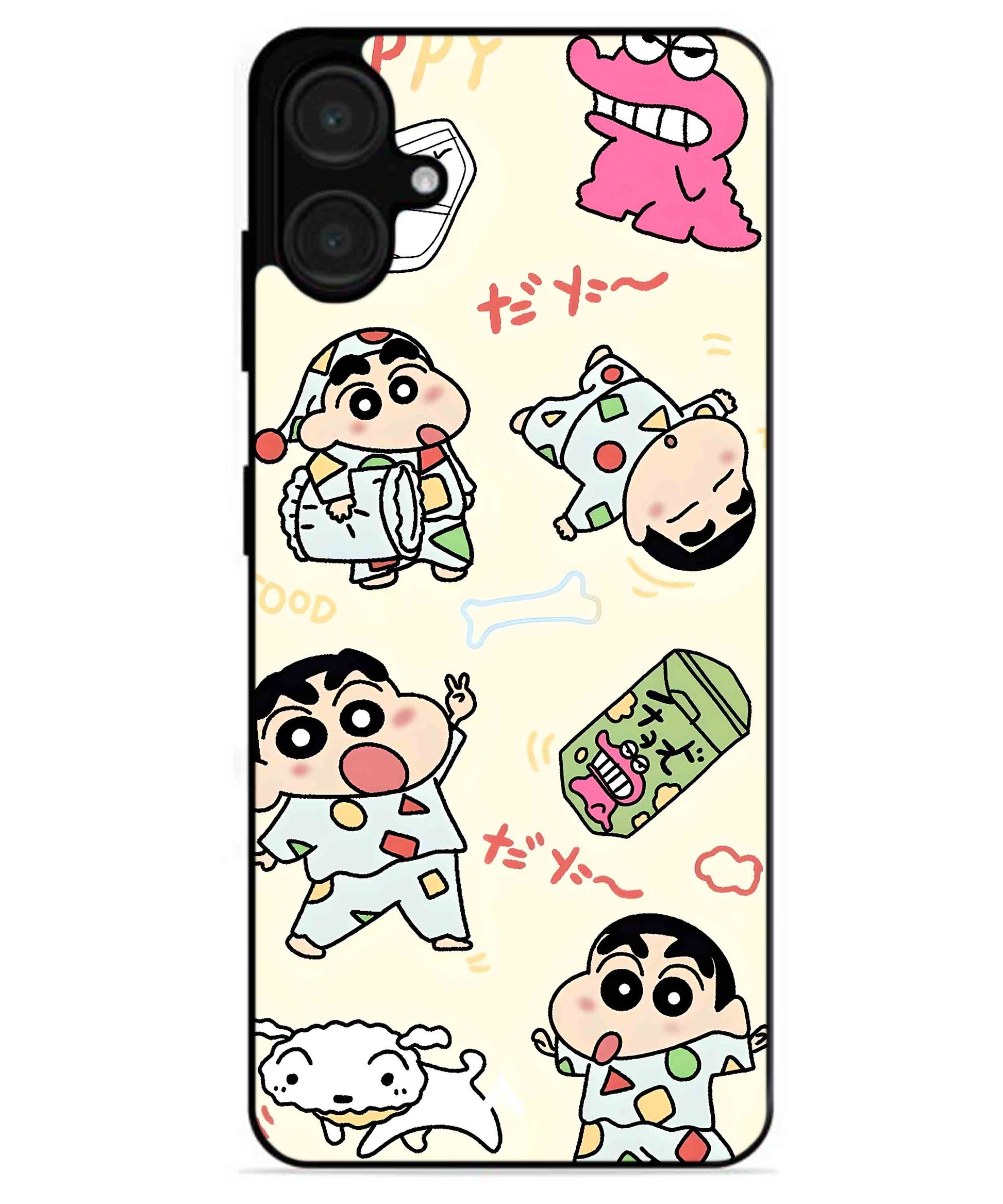 Shinchan Collage Metal Back Cover Phone Case for Samsung Galaxy A06