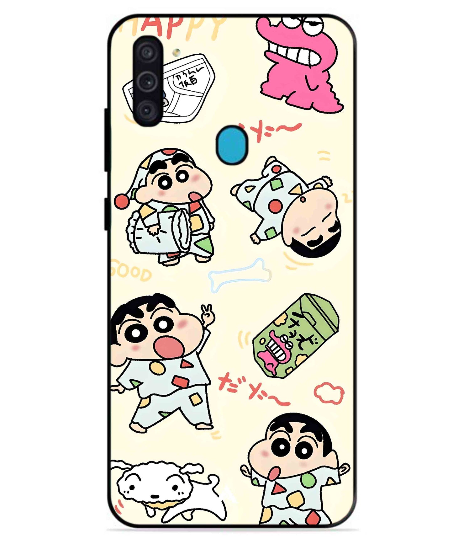 Shinchan Collage Metal Back Cover Phone Case for Samsung Galaxy A11