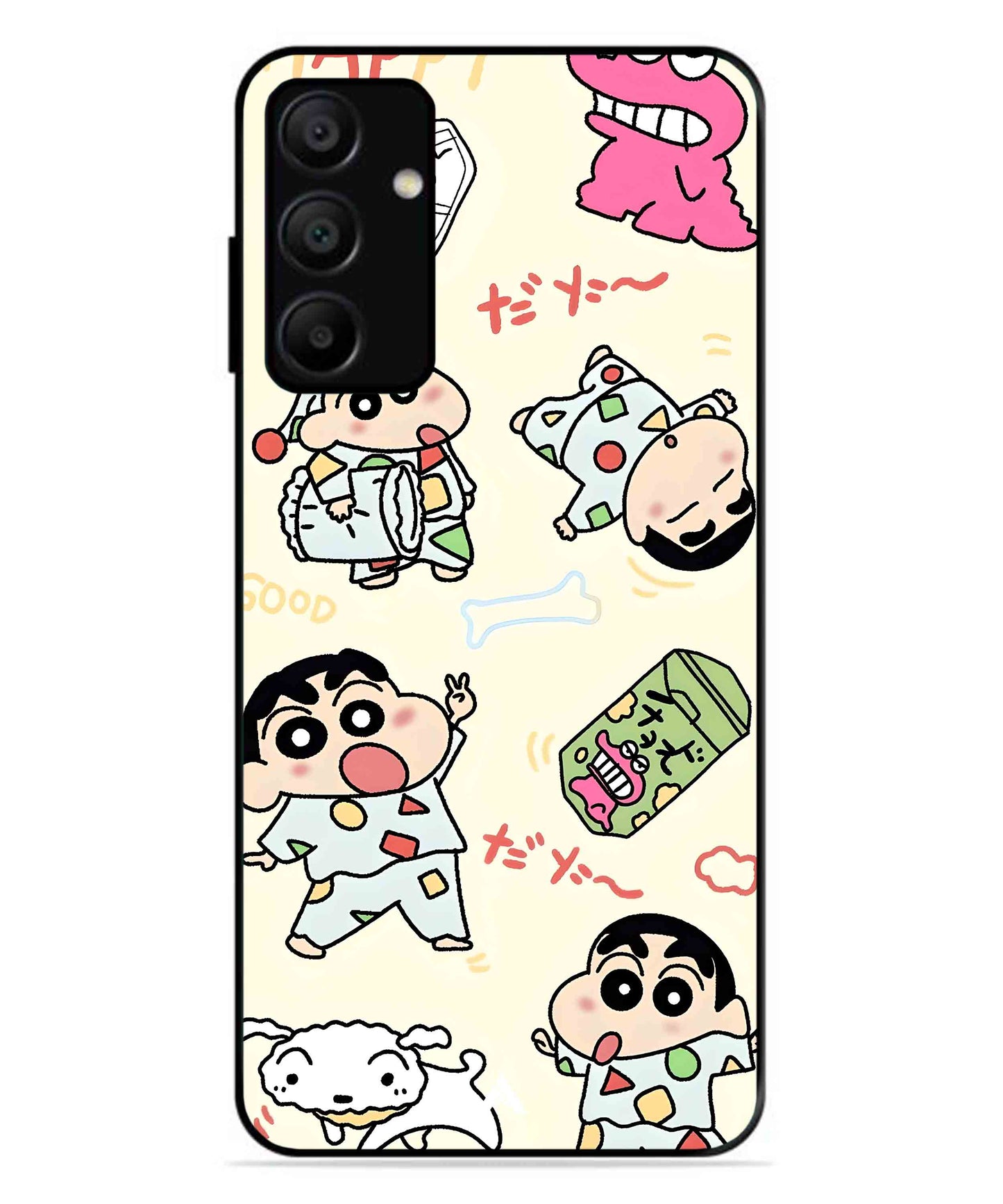 Shinchan Collage Metal Back Cover Phone Case for Samsung Galaxy A15 5G