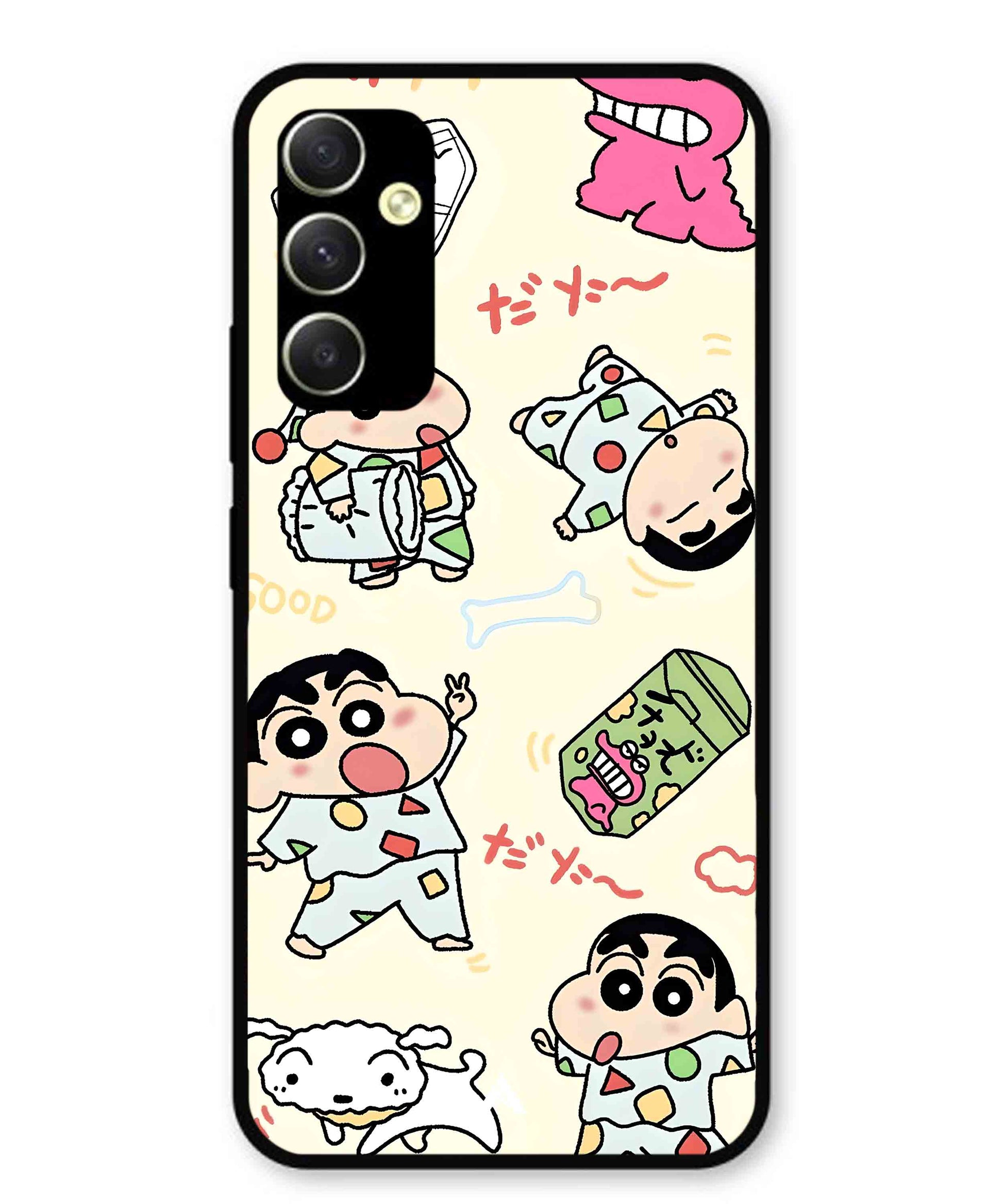 Shinchan Collage Metal Back Cover Phone Case for Samsung Galaxy A34 5G
