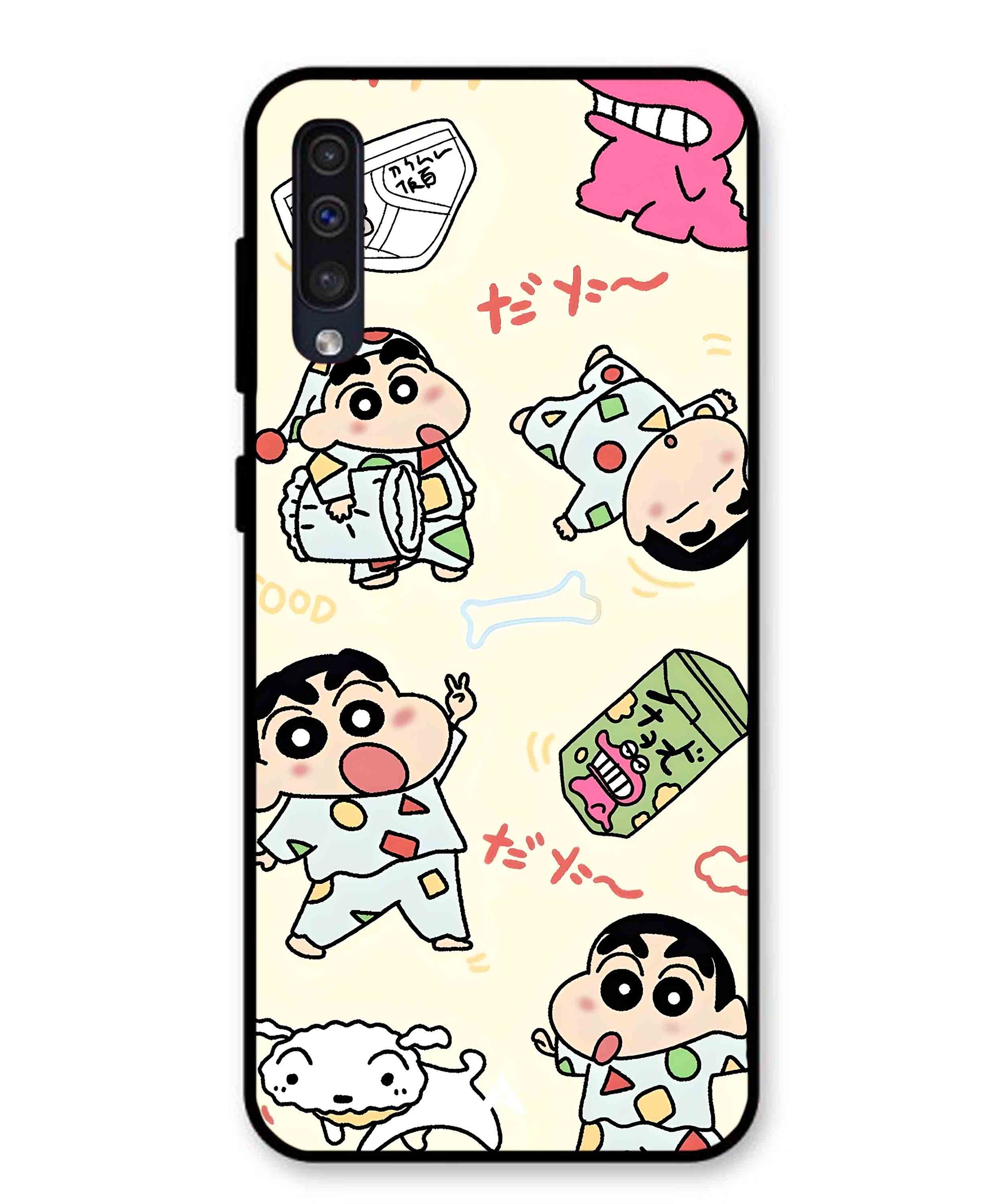 Shinchan Collage Metal Back Cover Phone Case for Samsung Galaxy A50