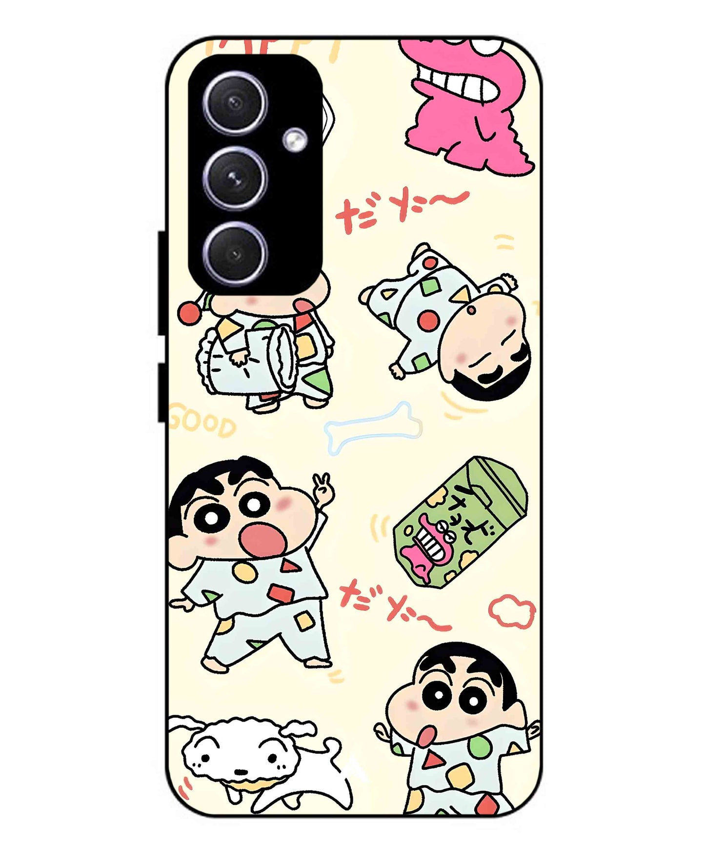 Shinchan Collage Metal Back Cover Phone Case for Samsung Galaxy A54