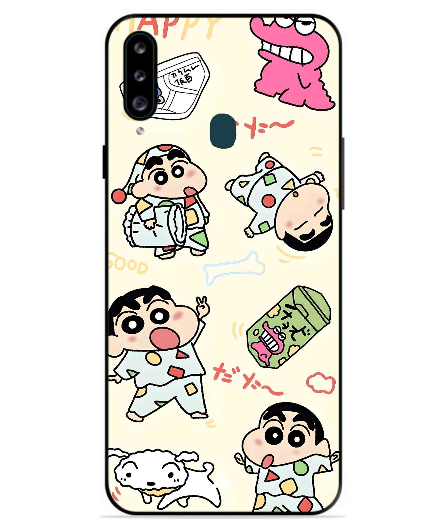Shinchan Collage Metal Back Cover Phone Case for Samsung Galaxy A70