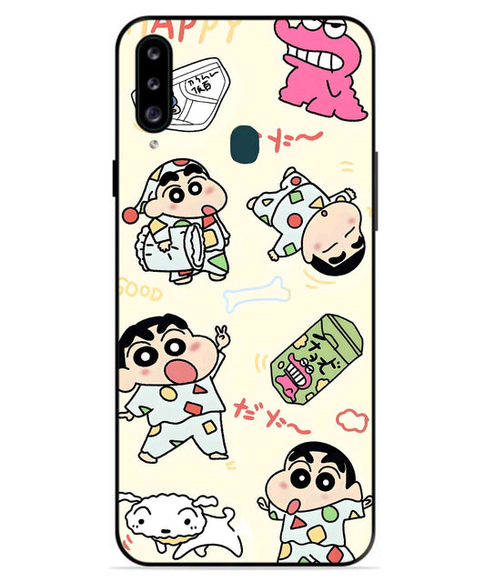 Shinchan Collage Metal Back Cover Phone Case for Samsung Galaxy A70s