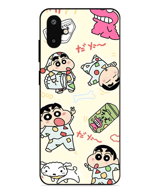 Shinchan Collage Metal Back Cover Phone Case for Samsung Galaxy F06