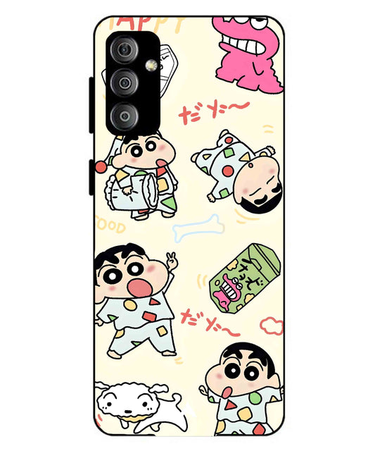 Shinchan Collage Metal Back Cover Phone Case for Samsung Galaxy M23