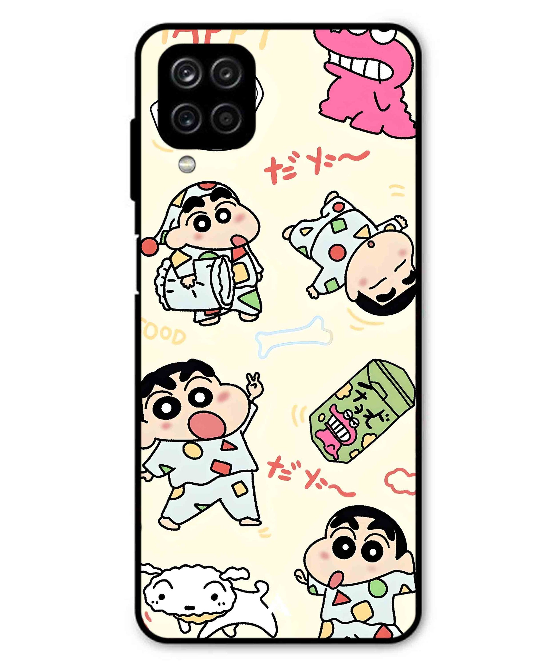 Shinchan Collage Metal Back Cover Phone Case for Samsung Galaxy M33
