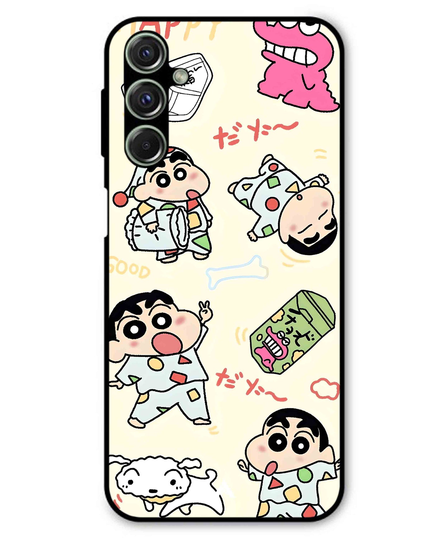 Shinchan Collage Metal Back Cover Phone Case for Samsung Galaxy M54