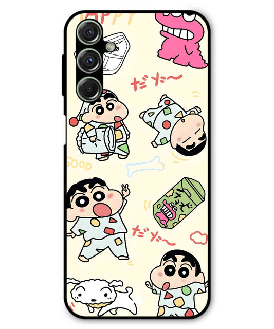 Shinchan Collage Metal Back Cover Phone Case for Samsung Galaxy M54