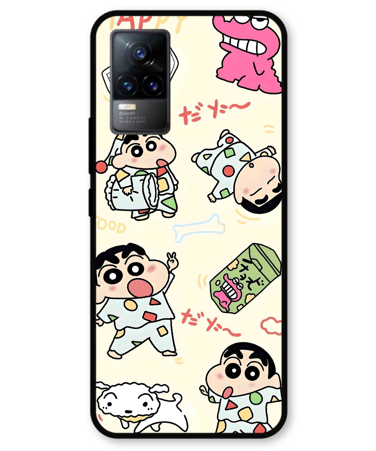 Shinchan Collage Metal Back Cover Phone Case for Vivo Y73