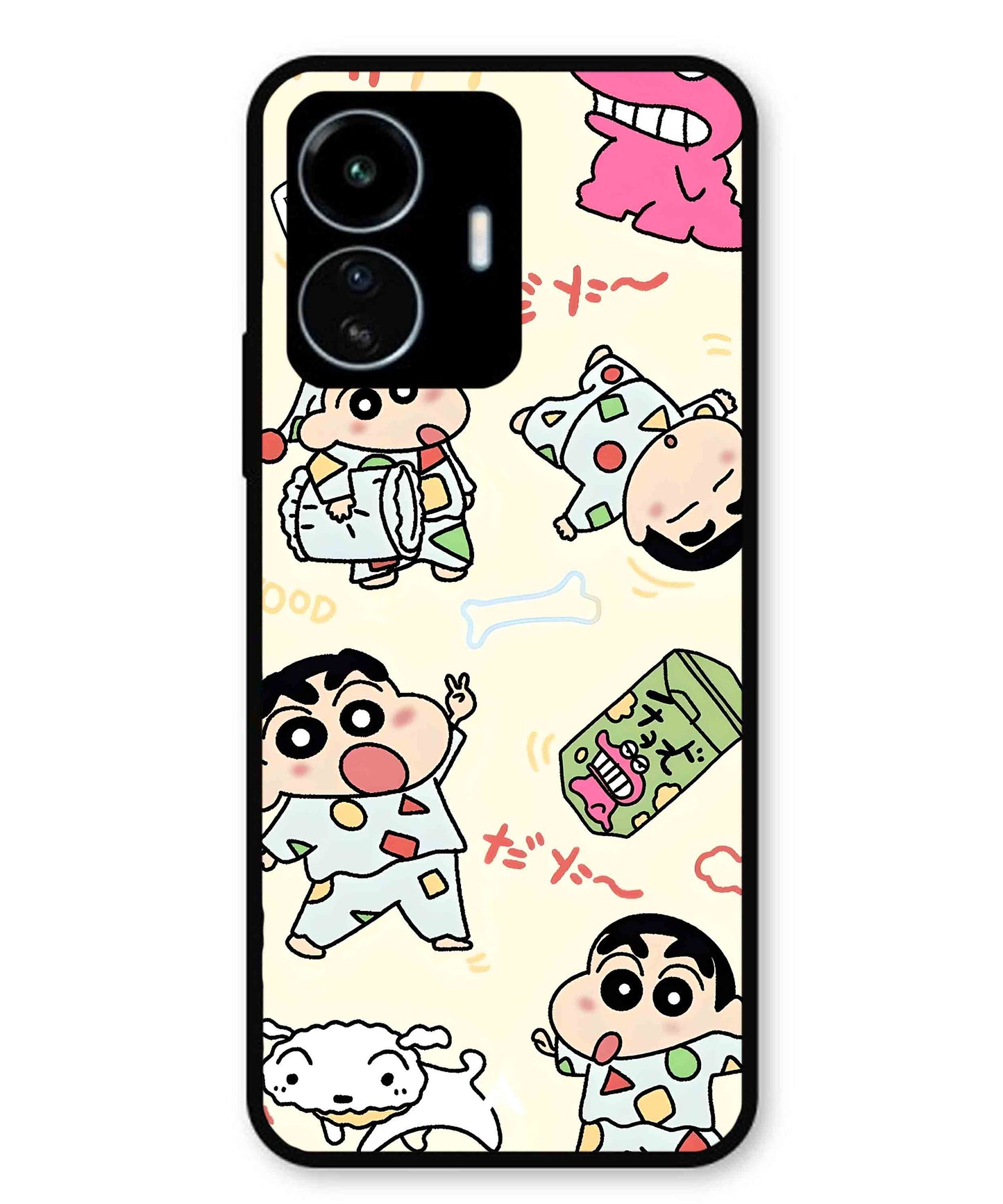 Shinchan Collage Metal Back Cover Phone Case for Vivo Y77