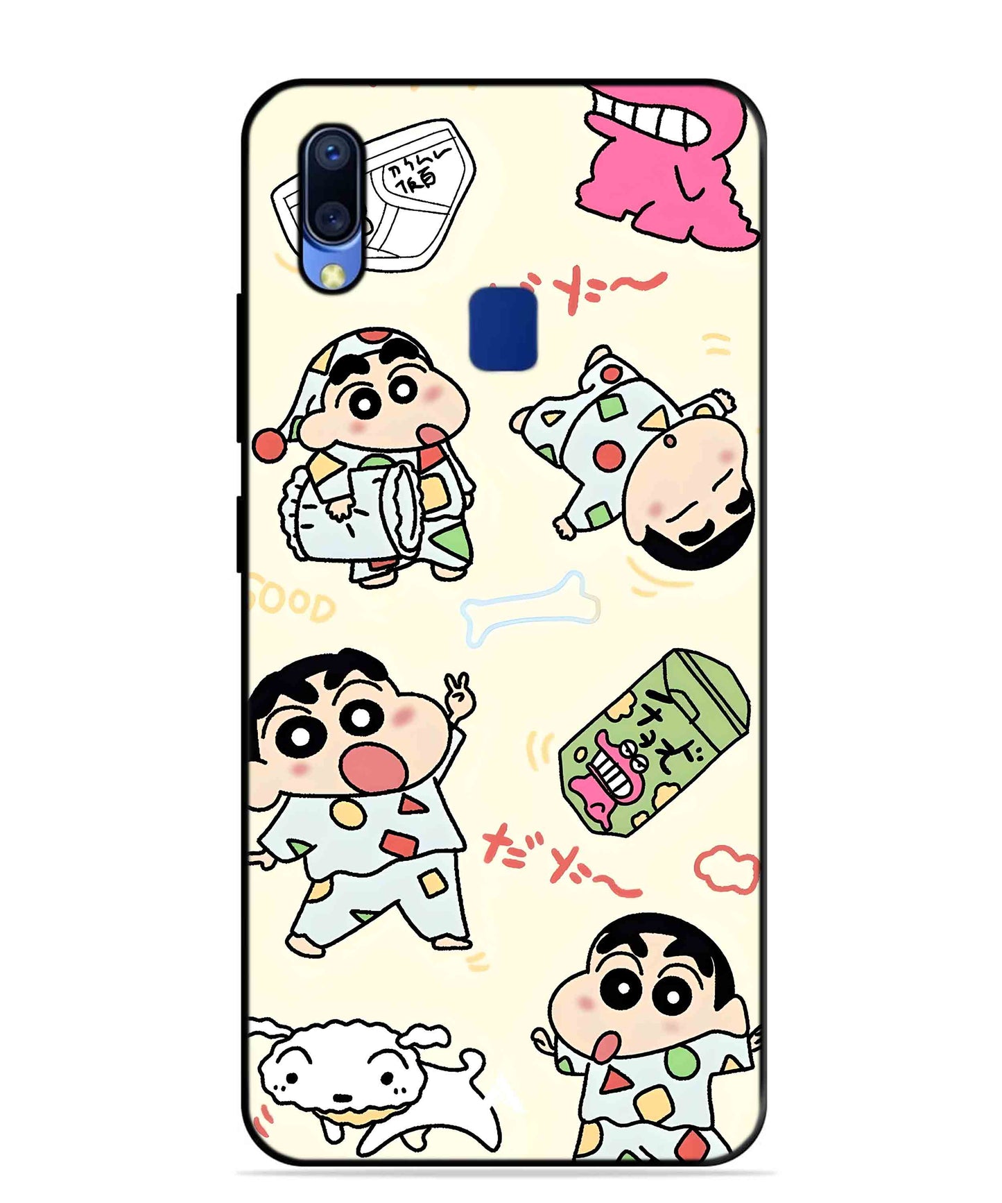 Shinchan Collage Metal Back Cover Phone Case for Vivo Y95