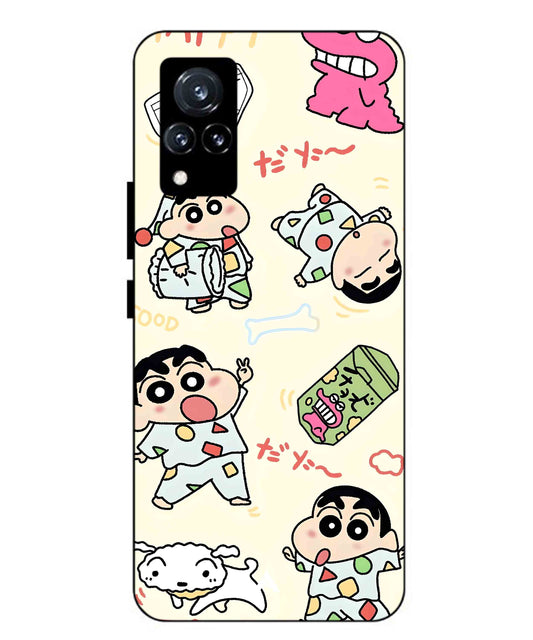 Shinchan Collage Metal Back Cover Phone Case for Vivo v21